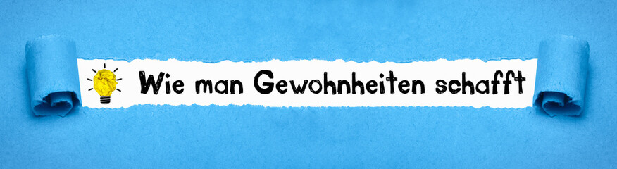 Wie man Gewohnheiten schafft	
