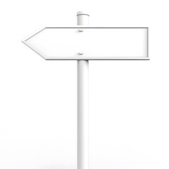 A monochrome signpost directing movement toward a certain location and direction