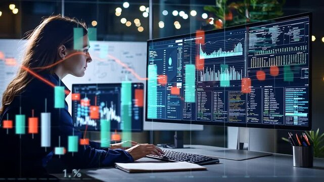 Modern Data-Driven Workspace with Professional Analyst