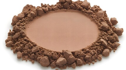 Obraz premium A Pile Of Brown Powder With A Smooth Inner Circle