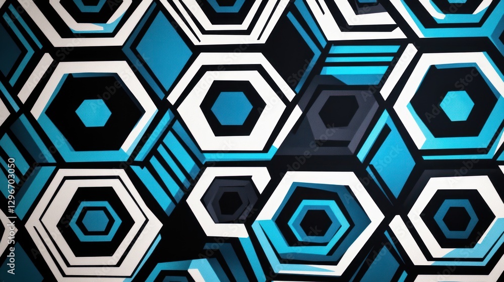 Poster abstract hexagon pattern background