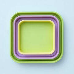 Fototapeta premium Nested pastel squares, background