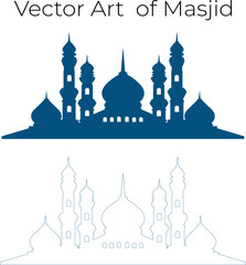 silhouette of mosque