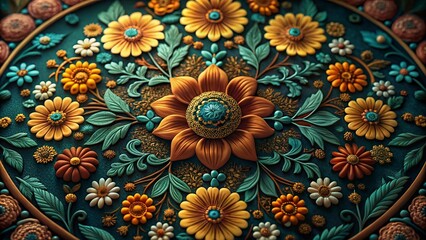 New abstract floral background with flowers seamless pattern with flowers