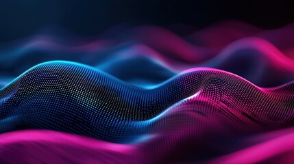 Colorful Abstract Waves in Dynamic Motion Representing Digital Visualization Techniques