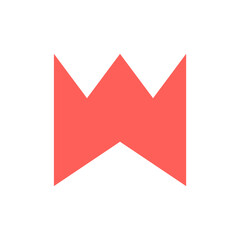 Letter W logo. Icon design. Template elements. Geometric abstract logos