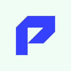 Letter P logo. Icon design. Template elements. Geometric abstract logos