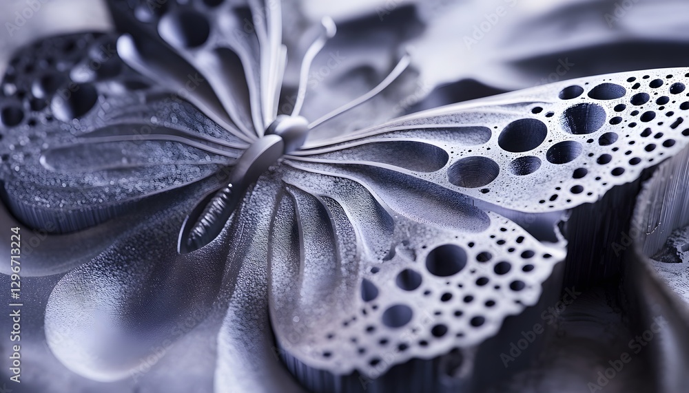 Poster Intricate Butterfly Design with Unique Patterns and Textures