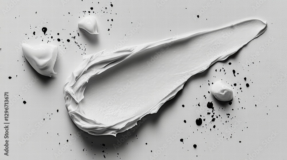 Aufkleber pure white paint in a container ready for use creating a bright and clean aesthetic for projects