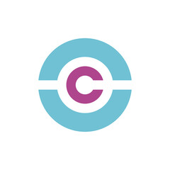Letter C logo. Icon design. Template elements. Geometric abstract logos