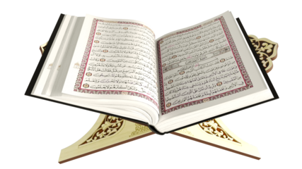 Holy Quran with arabic calligraphy meaning of Al Quran