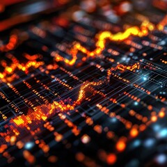 Dynamic Visualization of Financial Data with Abstract Patterns and Bright Colors