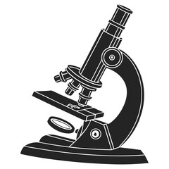 MICROSCOPE Silhouette vector illustration