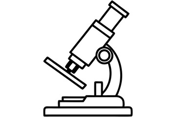 MICROSCOPE Silhouette vector illustration