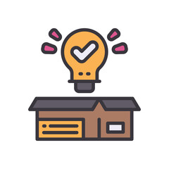 new product filled color icon. Vibrant vector icon for websites, mobile apps, presentations, and logo design. Fully scalable and easy to customize.