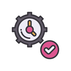 efficiency filled color icon. Vibrant vector icon for websites, mobile apps, presentations, and logo design. Fully scalable and easy to customize.