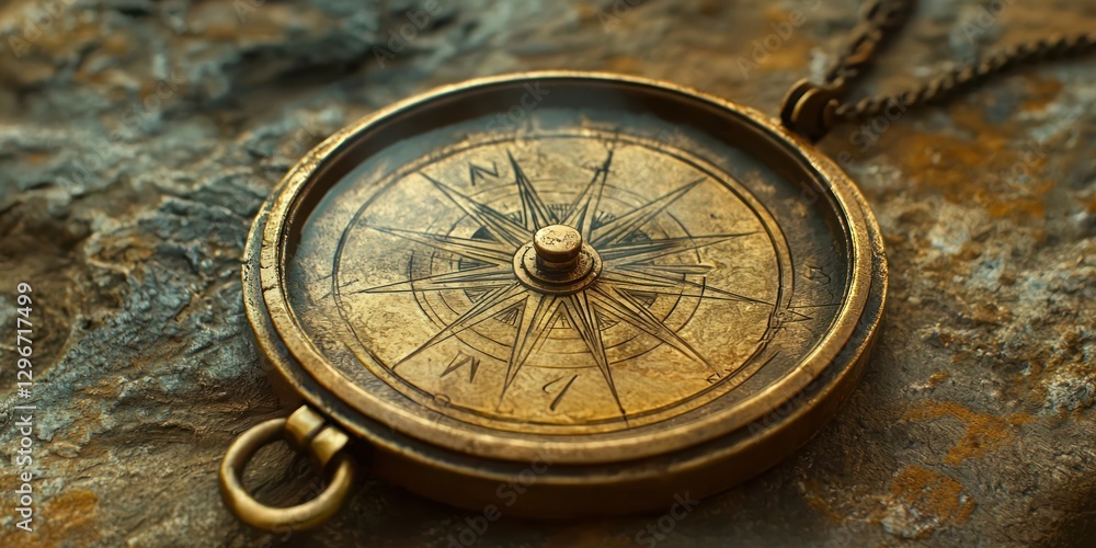 Poster A conceptual image showing a compass with ethics as the primary direction.
