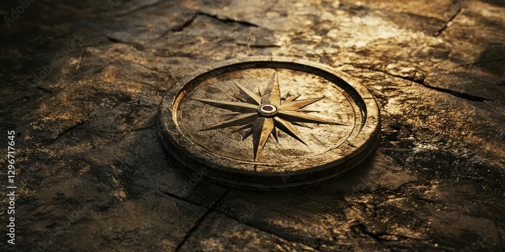 Poster A conceptual image showing a compass with ethics as the primary direction.