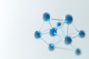 Abstract molecular structure with interconnected nodes and glowi