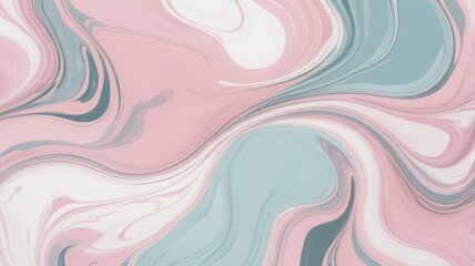 Abstract Swirling Pastel Pink and Blue Marble Texture Background Design