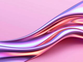 Fototapeta premium Abstract Pink and Purple Iridescent Flowing Fabric