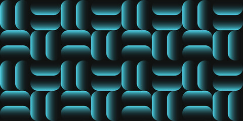 Retro Futurism Seamless Pattern Vivid Color, Abstract Vector Background. Endless Geometric Structure Abstraction for Wallpaper, Rounded Shapes Loopable Halftone Art Illustration