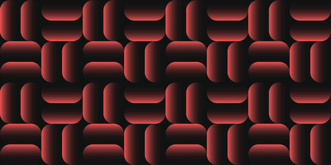 Fototapeta premium Retro Futurism Seamless Pattern Vivid Color, Abstract Vector Background. Endless Geometric Structure Abstraction for Wallpaper, Rounded Shapes Loopable Halftone Art Illustration