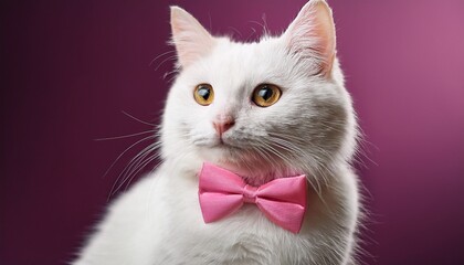 british kitten on pink background