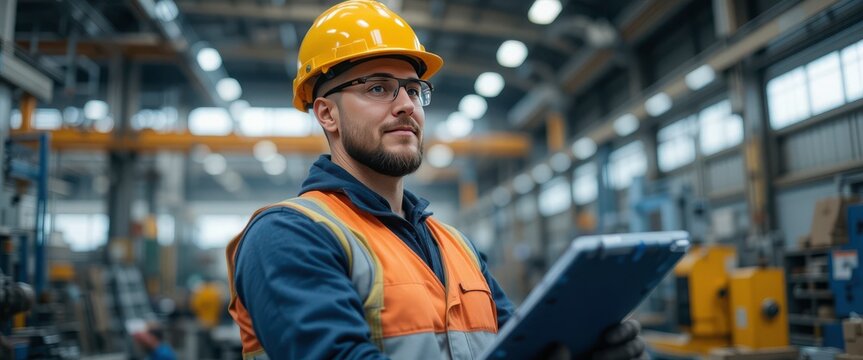 Industrial Worker Safety Hard Hat Factory - Industrial - Powered by Adobe