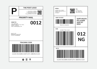 Shipping Sticker Mail Label Template 