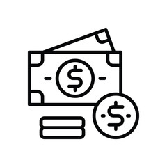 money line icon. Clean and minimalist vector icon for websites, mobile apps, presentations, and logos. Fully scalable and customizable for any project.