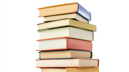 A student holding a stack of books, preparing for a presentation,