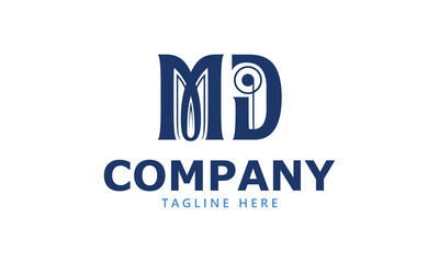 MD M md initial logo | initial based abstract modern minimal creative logo, vector template image. luxury logotype logo, real estate homie logo. typography logo. initials logo