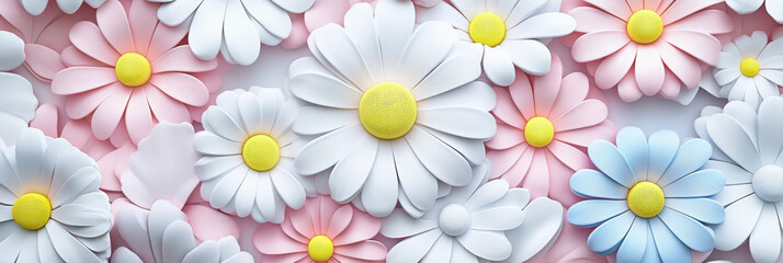 Colorful Floral Arrangement Featuring Various Daisies on a Soft Background for Decorative Purposes