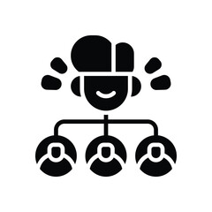 manager  glyph icon. Strong and solid vector icon for websites, mobile interfaces, presentations, and visual branding. High quality and easy to edit.