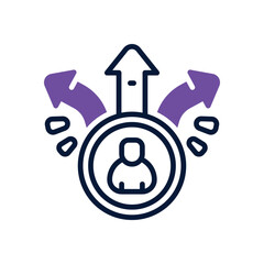 career direction dual tone icon. Sleek and modern vector icon for websites, mobile apps, marketing materials, and corporate design. Fully scalable and ready to use.