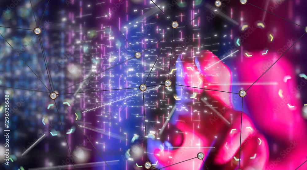 Aufkleber conference digital network and data concept 3d