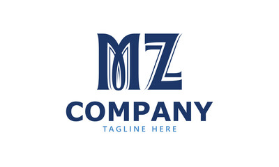 MZ M mz initial logo | initial based abstract modern minimal creative logo, vector template image. luxury logotype logo, real estate homie logo. typography logo. initials logo