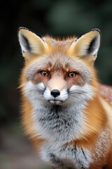 Obraz premium Majestic fox with expressive eyes and vibrant fur stands against
