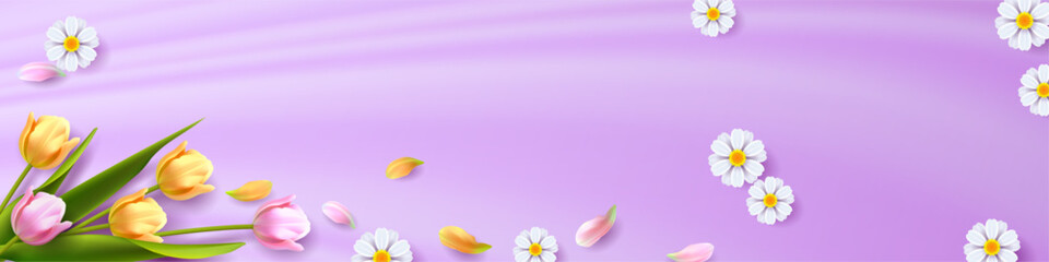 International Women's Day Banner. Flyer for March 8 cover.