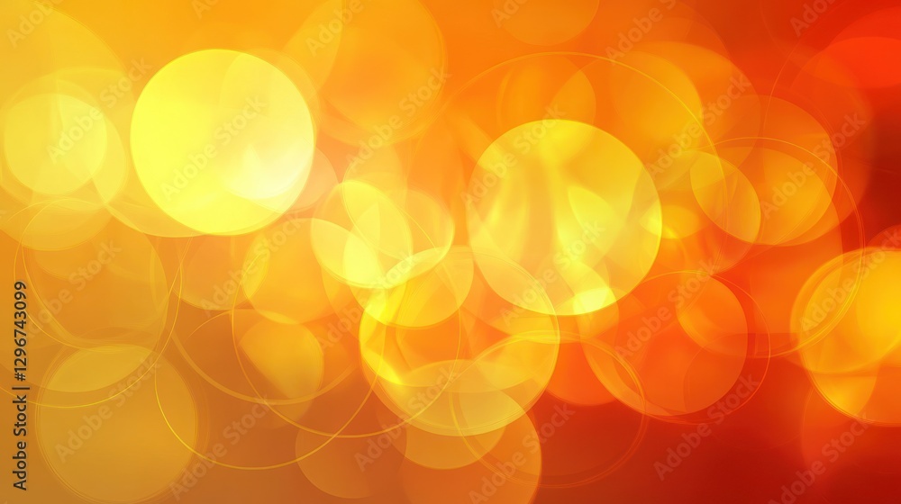 Poster abstract bokeh background of warm orange and yellow colors. possible use website header, social medi