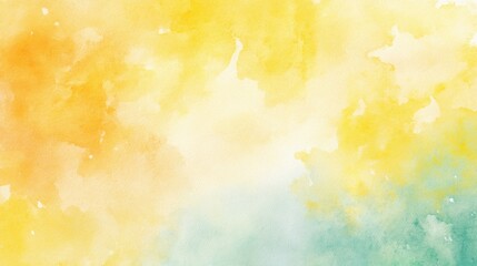 Abstract watercolor background in light yellow,