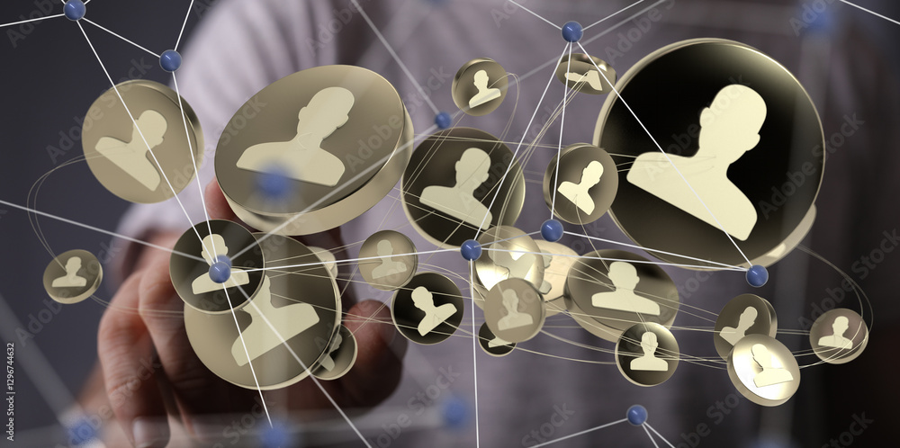 Poster abstract technology group and data