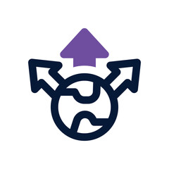 business expansion dual tone icon. Sleek and modern vector icon for websites, mobile apps, marketing materials, and corporate design. Fully scalable and ready to use.