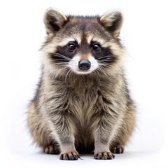 Obraz premium raccoon photo, white background