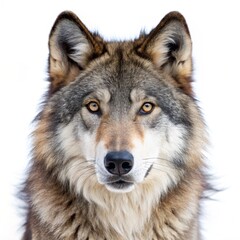Obraz premium wolf photo, white background