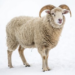 Fototapeta premium ram photo, white background