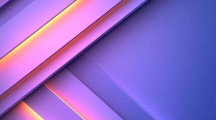 Fototapeta premium Abstract Purple Geometric Background with Glowing Lines