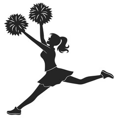 Cheerleader Silhouette vector illustration
