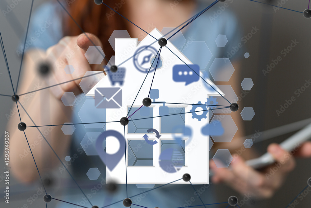 Aufkleber iot home Telecommunication network and wireless mobile internet